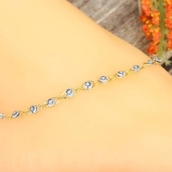 "Elegant Handmade Anklet – Delicate Jewelry for Women, MAR091244 - Picture 9 of 10